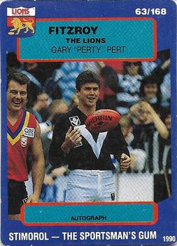 1990 AFL Scanlens Stimorol #63 Gary Pert Front